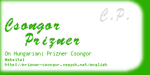 csongor prizner business card
